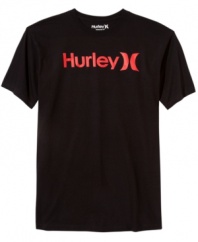 Score authentic skate and surf style with this logo t-shirt from Hurley.