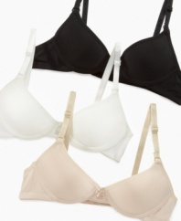 Offering ultimate comfort and support, this Calvin Klein demi underwire bra has convertible straps so she can wear it with every silhouette in her wardrobe.