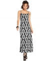 Revel in the season's print invasion with a maxi dress covered in cool ikat graphics! From Pretty Rebellious.