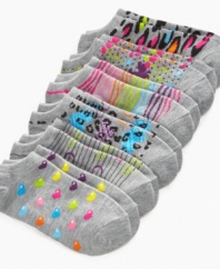 Dress up her feet with some flair underneath with the brightly patterned designs of this convenient 6 pack of girls socks from So Jenni.