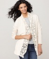 Punctuate your spring wardrobe with this open-front cardigan, complete with pretty crochet trim, from Lucky Brand Jeans.