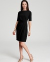 Command a strong stance in this Jones New York Collection dress, boasting a sleek silhouette and subtle draping for a no-nonsense approach to workweek chic.
