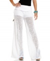 Get cabana-ready in these illusion-style palazzo pants from Baby Phat! An elaborate, open-knit design bares legs for days!