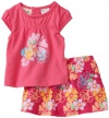 Carters Baby-Girls Infant Flowers Skirt Set, Hot Pink, 18 Months
