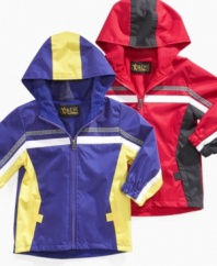 Keep him colorful even on chilly days with this lightweight jacket from iXtreme.