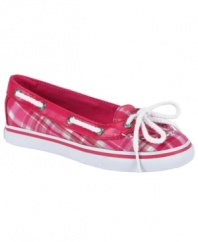 Her style will be as easy as slipping on these plaid shoes from Sperry Top-Sider.