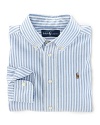 A classic Bengal Stripe Blake Oxford shirt is perfect for mixing and matching with a favorite pant.