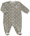 Take a step towards cozy, cute comfort with this adorable paw-print footed coverall from Carter's.