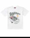 Lookin' up. This graphic t-shirt from Quiksilver will give him the edge to get through any day.