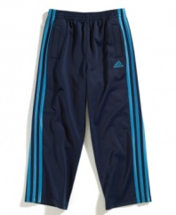 Perfect for play of lounging for the day, he'll look ready for anything thing with these performance pants from adidas.