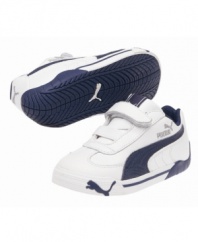 These super cool Puma sneakers get his feet moving with a sleek signature style on par with the big boys. (Clearance)