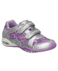Sparkle in her smile. These light-up sneakers from Stride Rite, with sparkles and floral patterns, will have her smiling.