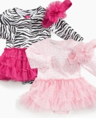 Take cute to a whole new level with one of these exotic animal-print tutu dresses from First Impressions.