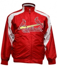 Take your best shot at being one of the Cardinals biggest fans in this St. Louis MLB jacket from Majestic.