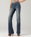 DKNY Jeans' flared shape looks so right for the season! Perfect for pairing with your platforms and clogs, too.