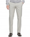 Modernize your business look with these slim-fit pants from Calvin Klein.