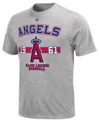 Give your favorite baseball team props. Slide into comfort and sporty style so you can cheer long and loud in this Los Angeles Angels MLB t-shirt from Majestic.
