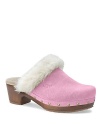 UGG® Australia updates this 70's-inspired clog with faux fur trim, rivets along the sides and a rugged rubber sole.