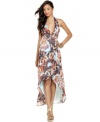 Doll-up in this butterfly print halter dress from Baby Phat -- a sexy frock for ultra-balmy temps!