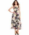 An oversized floral print makes a femme statement on this Kensie maxi dress -- perfect for a summer day-to-night look!
