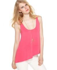 Simple yet stylish, this bright Kensie tank is a fashionable foundation for all your summer looks!
