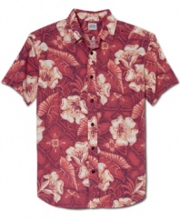 Kick back and relax. This floral shirt from Lucky Brand Jeans has the ultimate vacation vibe.