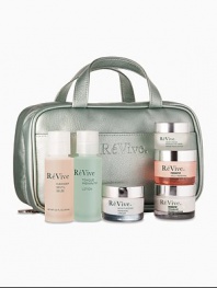 This limited-edition travel set features Renewal skincare bestsellers in travel-sizes, hand-selected by Dr. Brown. The Renewal Collection speeds up cell turnover and brings young skin cells to the surface more quickly. These anti-aging treatments help visibly texturize skin to bring back luminosity and radiance.  Set includes: 1 oz. Moisturizing Renewal Cream, 0.5 oz. Moisturizing Renewal Eye Cream, 1 oz. Sensitif Cellular Repair Cream SPF 15, 1 oz. Fermitif Neck Renewal Cream SPF 15, 2 oz.