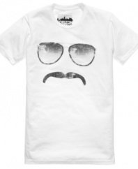 In disguise. Go undercover when you're not feeling like yourself with this graphic t shirt from New World.