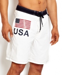 This swim style from Nautica packs a patriotic punch for summer.