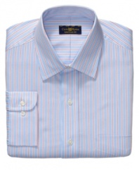 In a classic palette and a can't-miss pattern, this Club Room dress shirt will be a staple in your dress wardrobe.