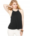 A basic yet stylish top, this Kensie halter tank is a fashionable foundation to all your summer looks!