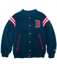 Root for the home team. He can don the vintage look for his favorite team in one of these classic MLB jackets.