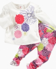Play up the girlie-factor with this lovely long-sleeved, floral Playwear tee from First Impressions.