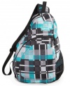 Off-the-handle. A fresh geometric plaid and one-strap design make this bag a fresh style.