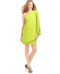 Punch things up with this hot-hued MICHAEL Michael Kors one-shoulder dress -- perfect for a summer soiree!