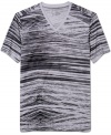 Keep your style flowing freely with this striped t-shirt from INC International Concepts.