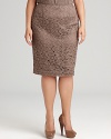 This office-worthy Jones New York Collection pencil skirt gets a trend-right makeover in delicate lace.