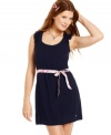 A cute ribbon belt adds a dose of flower-power to this sweet and simple day dress from Tommy Girl!