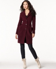 Reign in your fall layers with this sleekly fitted Rachel Rachel Roy coat -- perfect for styling dressy or casual!