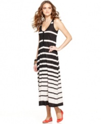 Go graphic in this striped Bar III midi dress for a modern, of-the-moment look!