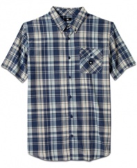 Perfect for the weekend warrior. Make a casual statement with this plaid shirt from DC Shoes.