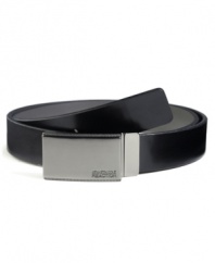 Don't over-think your morning rotation, this smooth reversible belt from Kenneth Cole quickly complements any look for the office.