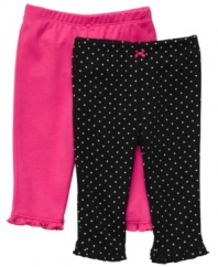 Ruffles add some fun flair to any outfit with this pants 2-pack from Carter's.