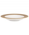 Make any occasion memorable with Gold Dust dinnerware. Combining the urbane style of Donna Karan with the renowned craftsmanship of Lenox, this timeless bone china soup bowl radiates luxury with a wide band of matte-textured gold.