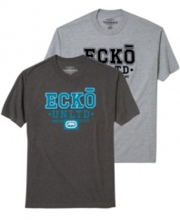 With a bold logo graphic, this tee from Ecko Unltd makes an instant style statement for all-weekend wear.