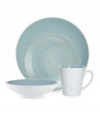 With clean lines and splashes of cool blue, the Kealia mug complements casual fare with modern elegance, plus all the convenience of dishwasher- and microwave-safe stoneware from Noritake.