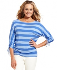 Bold stripes lend seafaring style to Charter Club's breezy top. Pair it with white jeans for a fresh look this season!