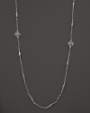 A sterling silver necklace with filigree stations from Konstantino.