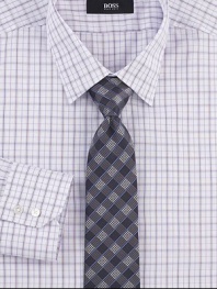 Crisp checked cotton, rendered in a classic style and accented with mitered barrel cuffs.Modified point collarButtonfrontMitered barrel cuffsCottonDry cleanImported