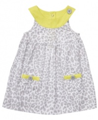 How exotic. She'll look like a rare beauty in this darling animal-print sundress from Carter's.